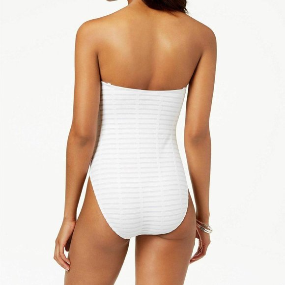 Kenneth Cole Off The Grid Cutout One-Piece White - Picture 2 of 2